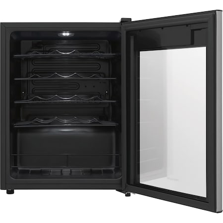Frigidaire 24-Bottle Single Zone Wine Cooler Refrigerator with Temperature Range 41-65Deg. F 5-18.3 Deg. C FRWW2432AV
